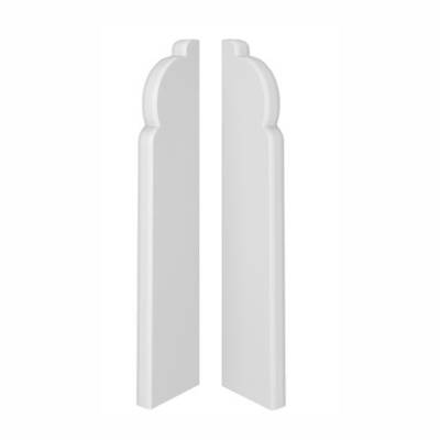 Listwy przypodłogowe Zaślepki do listew Plastikowe Espumo ESP301 Białe Komplet Lewa+Prawa