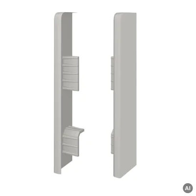 Zaślepki do listew Plastikowe Espumo ESP203 Szare Komplet Lewa+Prawa, 203 ESP203