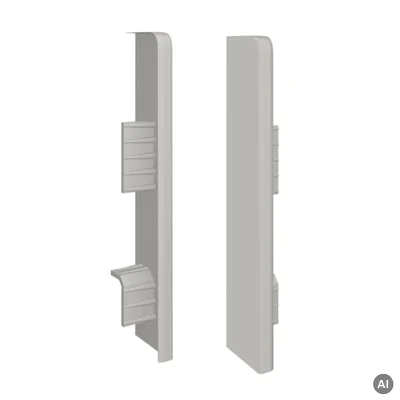 Zaślepki do listew Plastikowe Espumo ESP203 Szare Komplet Lewa+Prawa, 203 ESP203