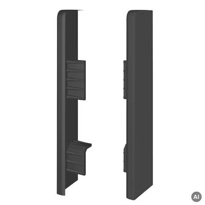 Zaślepki do listew Plastikowe Espumo ESP205 Antracyt Komplet Lewa+Prawa, 205 ESP205