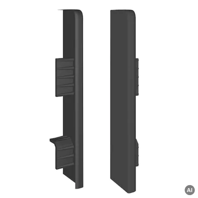 Zaślepki do listew Plastikowe Espumo ESP205 Antracyt Komplet Lewa+Prawa, 205 ESP205
