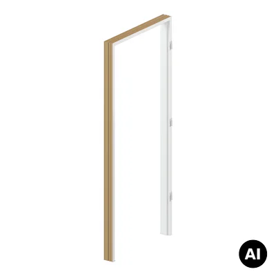 Ościeżnica stała Porta Minimax Prawa 80 cm przylgowa, OPWM010P08DBI0SZ300000