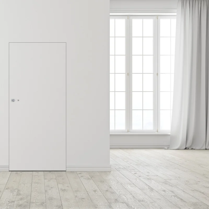 Drzwi ukryte białe + ościeżnica Sara Color prawe 80cm otw