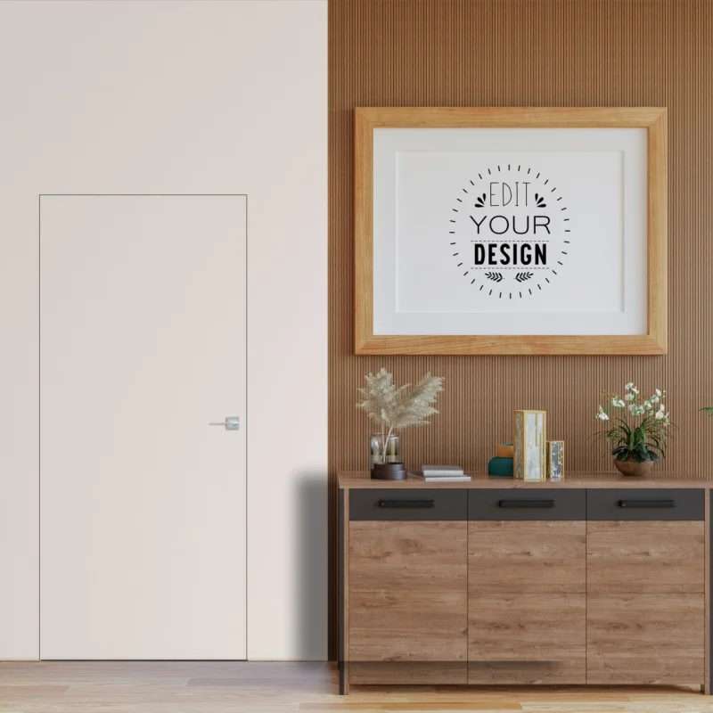 Drzwi ukryte białe + ościeżnica Sara Color lewe 70cm otwi