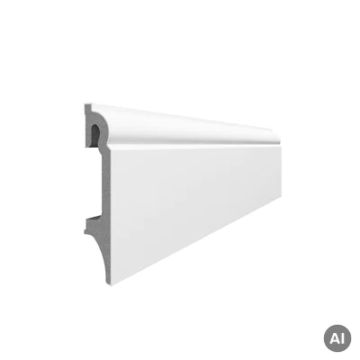 Listwa przypodłogowa Espumo 301 Biała 2,4 m, 301 ESP301 2.4