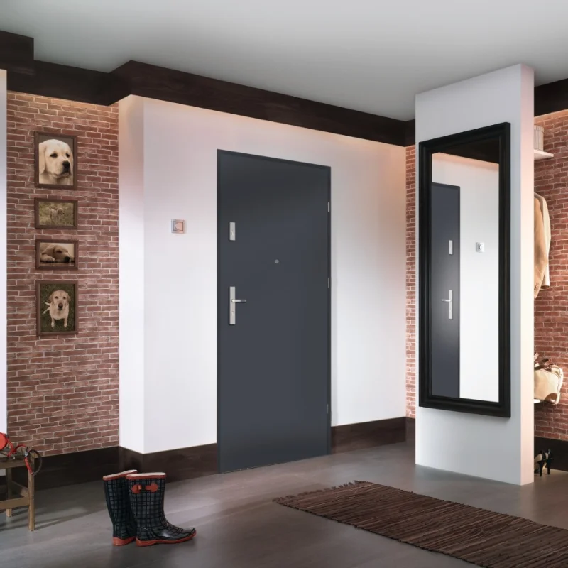 Drzwi Wejściowe Agat 80 Antracyt Prawe, SPEA0P0P082NCJSD30O