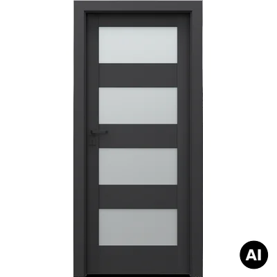 Drzwi Porta VERTE HOME CZARNY model L.4