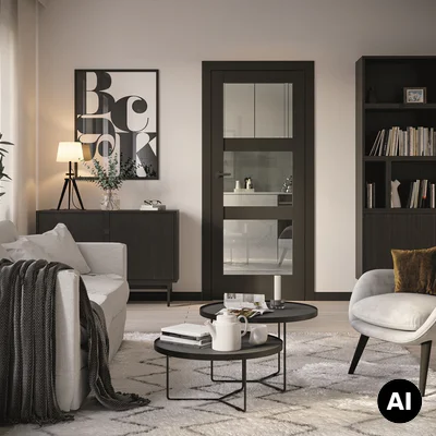 Drzwi Porta VERTE HOME CZARNY model L.4