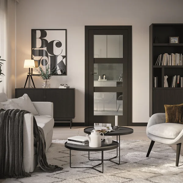 Drzwi Porta VERTE HOME CZARNY model L.4 - 2