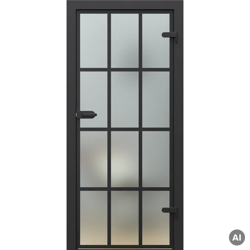 Drzwi Porta GLASS szyba matowa z malowanymi szprosami