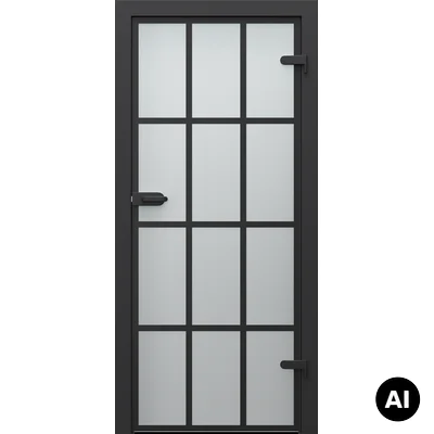Drzwi Porta GLASS szyba matowa z malowanymi szprosami