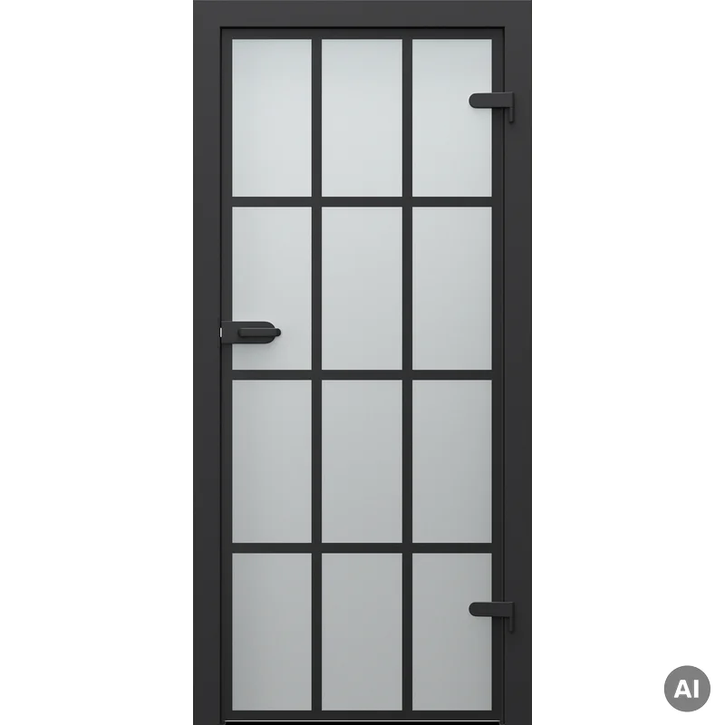 Drzwi Porta GLASS szyba matowa z malowanymi szprosami - 3
