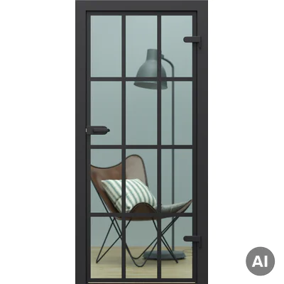Drzwi Porta GLASS szyba przezroczysta z malowanymi szprosami