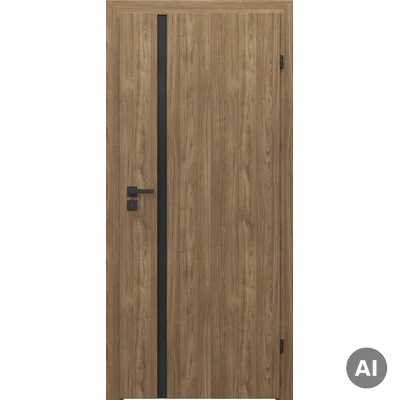 Drzwi Porta FOCUS model 4.A z czarną szybą