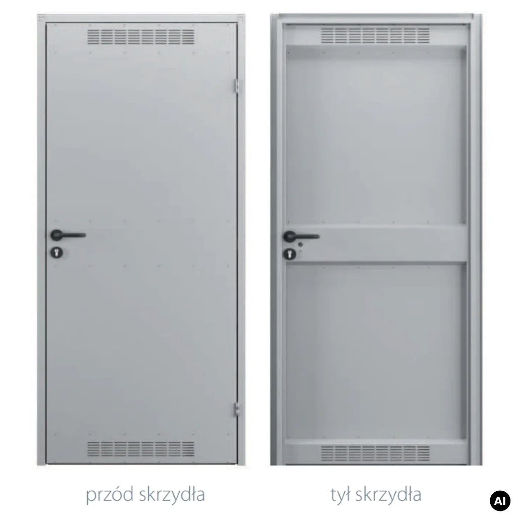 Drzwi uniwersalne metalowe Porta 80 pełne, DNWPL1MU080000SP2K0000, Drzwi uniwersalne, Drzwi do pom.gospodarczych i kom. lok., PORTA