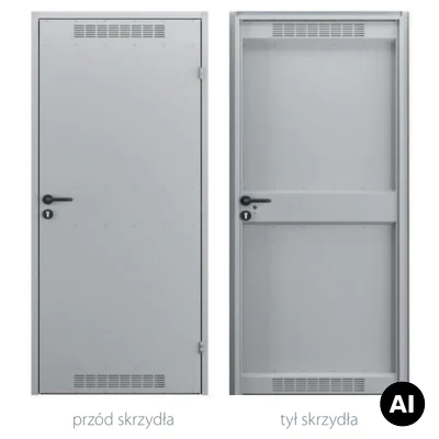 Drzwi uniwersalne metalowe Porta 80 pełne, DNWPL1MU080000SP2K0000