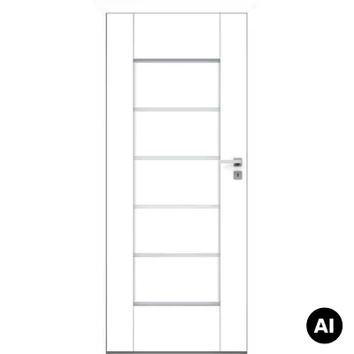 Drzwi Verso lewe przylgowe 80 cm płyta MDF, DRE 400009857