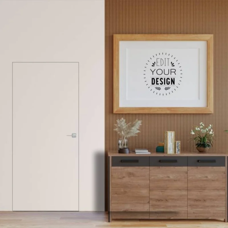 Drzwi ukryte białe + ościeżnica Sara Color prawe 60cm otw