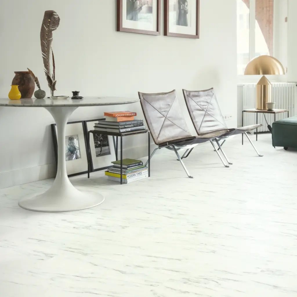Panele Winylowe SPC LVT Marmur Carrara biel AVSTT40136 Klasa 33 4 mm, Panele winylowe, Oro Base, Quick-Step Unilin