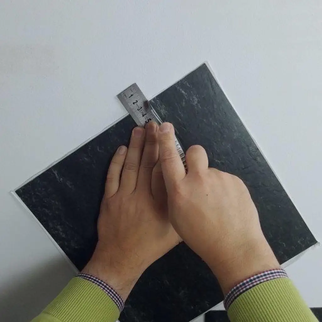 Panele Winylowe Samoprzylepne Kamień Łupek Czarny BZY616-6 1.8 mm, Panele winylowe, LVT Samoprzylepne 2STEPS, Boccho