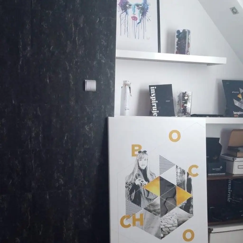 Panele Winylowe Samoprzylepne Kamień Łupek Czarny BZY616-6 1.8 mm, Panele winylowe, LVT Samoprzylepne 2STEPS, Boccho