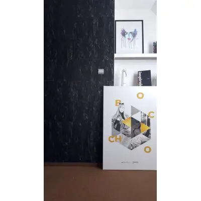 Panele Winylowe Samoprzylepne Kamień Łupek Czarny BZY616-6 1.8 mm