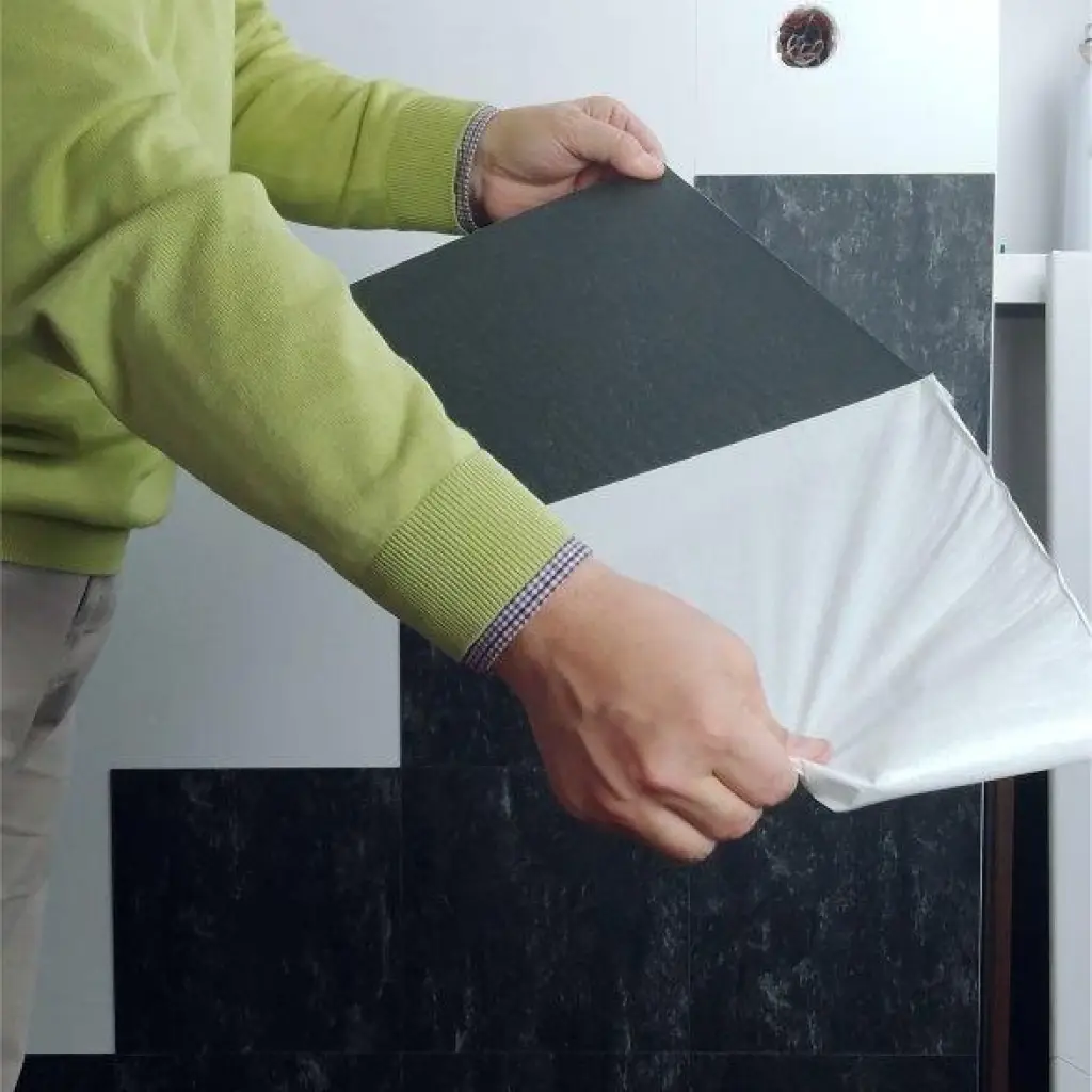 Panele Winylowe Samoprzylepne Kamień Łupek Czarny BZY616-6 1.8 mm, Panele winylowe, LVT Samoprzylepne 2STEPS, Boccho