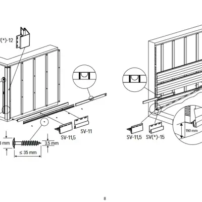 Panele zewnętrzne Fronto lamele Orzech 3028095, 3029950