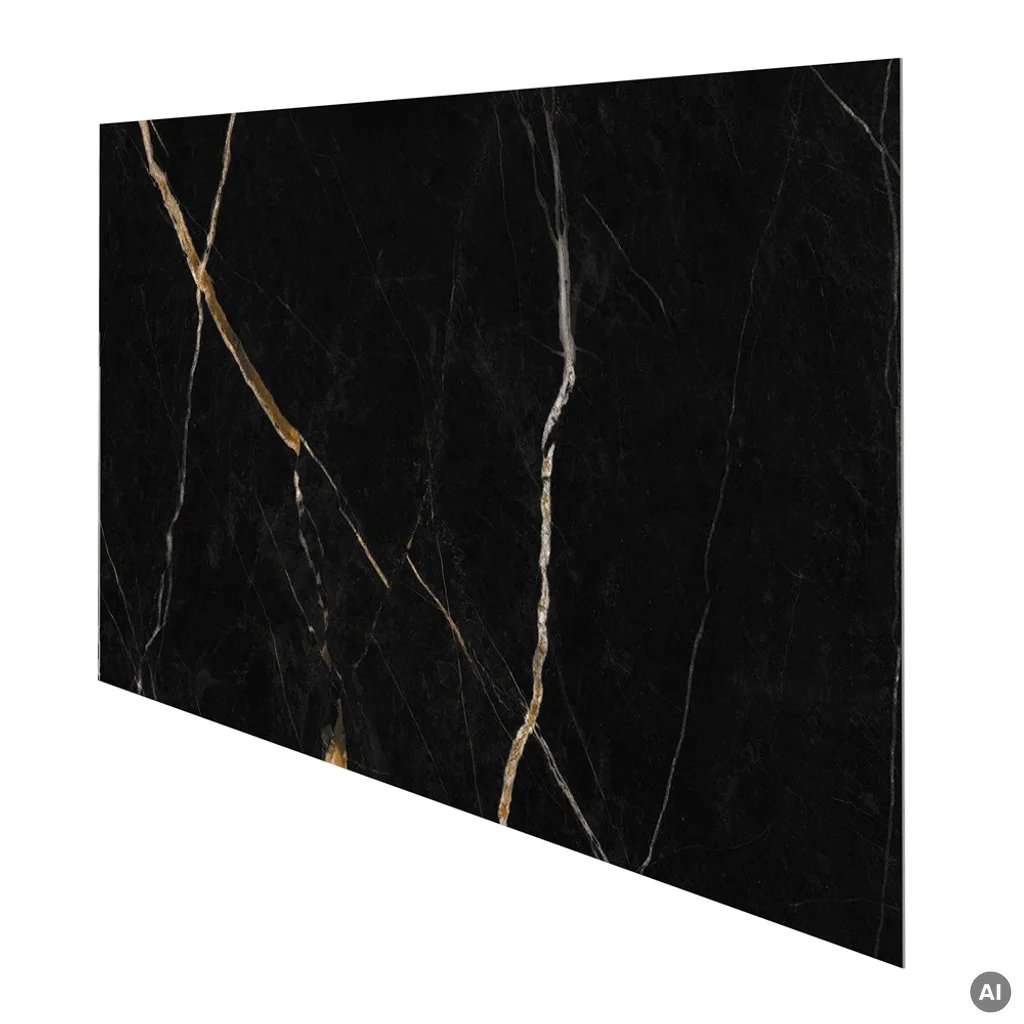 Panele ścienne Calacatta Black 30x60 Marmur Czarny Kamień Połysk 6053390, Panele ścienne, Vilo SPC, Vilo