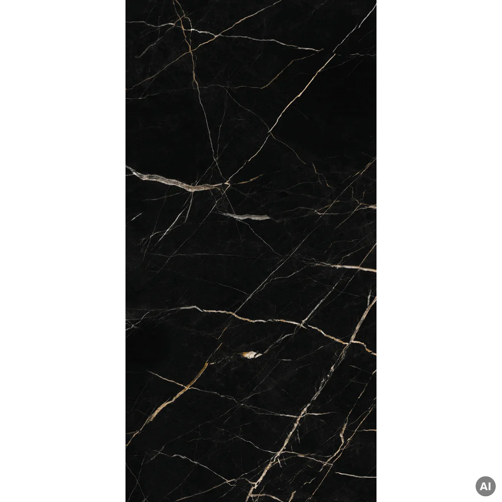 Panele ścienne Calacatta Black 30x60 Marmur Czarny Kamień Połysk 6053390, Panele ścienne, Vilo SPC, Vilo