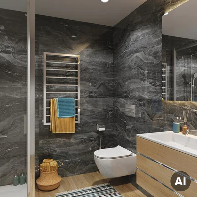 Panele ścienne Dark Stone 30x60 Kamień Szary Ciemny Połysk 6053392