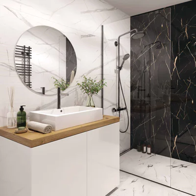 Panele ścienne Calacatta White Biały Marmur Połysk 120x60 6053394