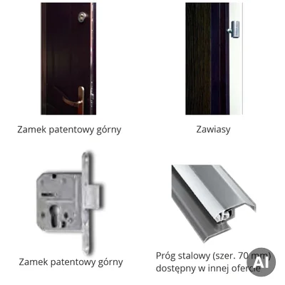Drzwi Wejściowe Enter Lewe 80 cm Dąb Polski, 5902285886452