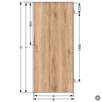 Drzwi Norma Decor 1 Prawe 70 cm Przylgowe, 100054265