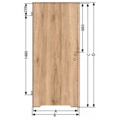 Drzwi Norma Decor 1 Lewe 80 cm Przylgowe z podcięciem wentylacyjnym, 100054344