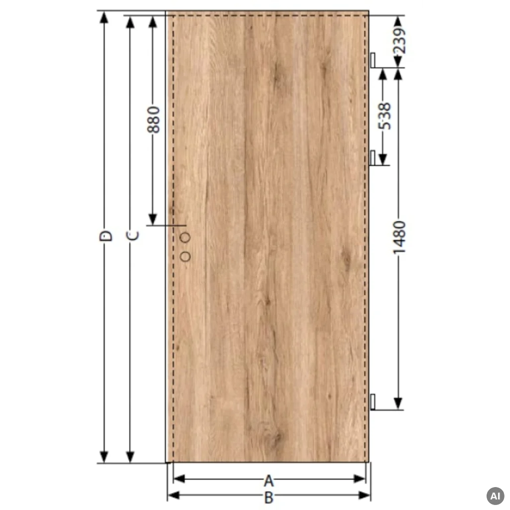 Drzwi Norma Decor 1 Prawe 90 cm Przylgowe , 100054310, Drzwi wewnetrzne, Norma Decor, Invado