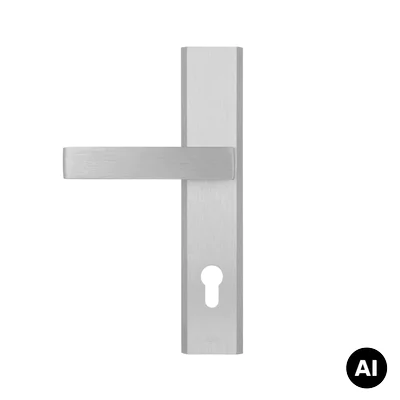 Zestaw klamka + wkładka do drzwi Haga Inox do drzwi Sara Uno 1803-1016756