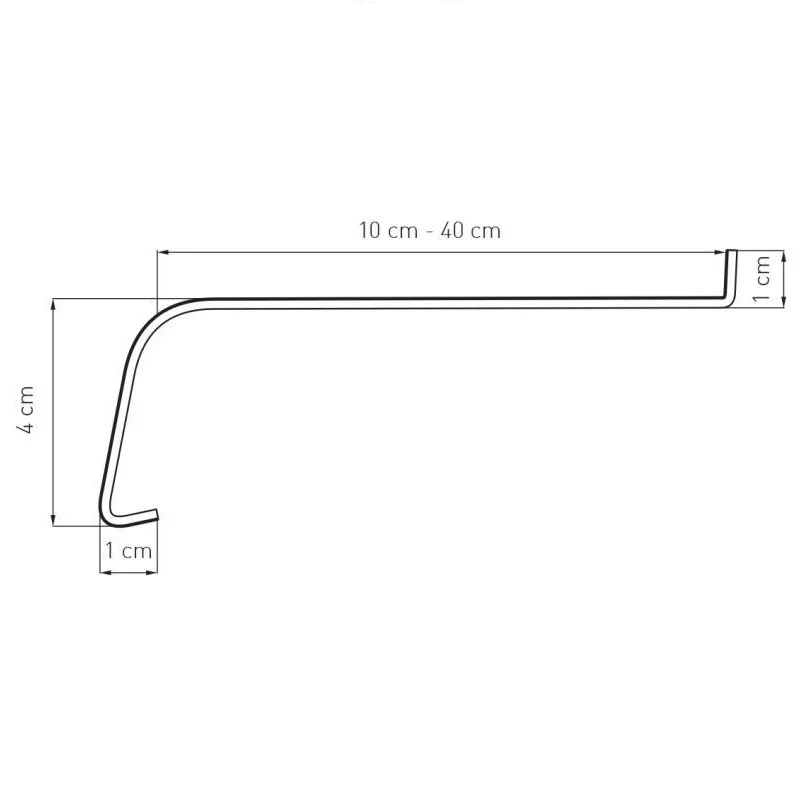 Parapet zewnętrzny stalowy Softline 100-400mm Brąz RAL 801