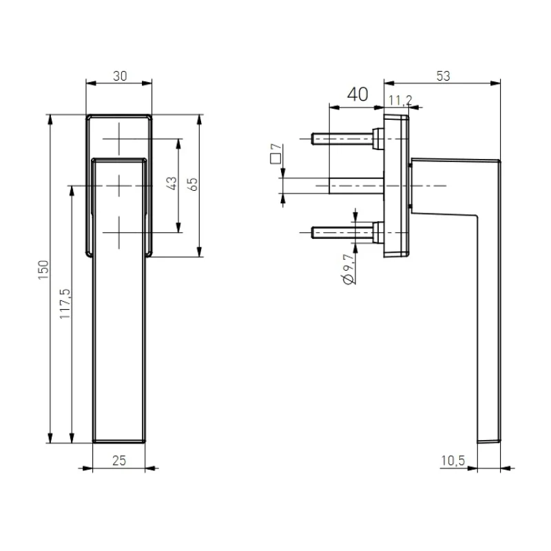 Klamka okienna Dublin Biała, 1609016M4045 - 2