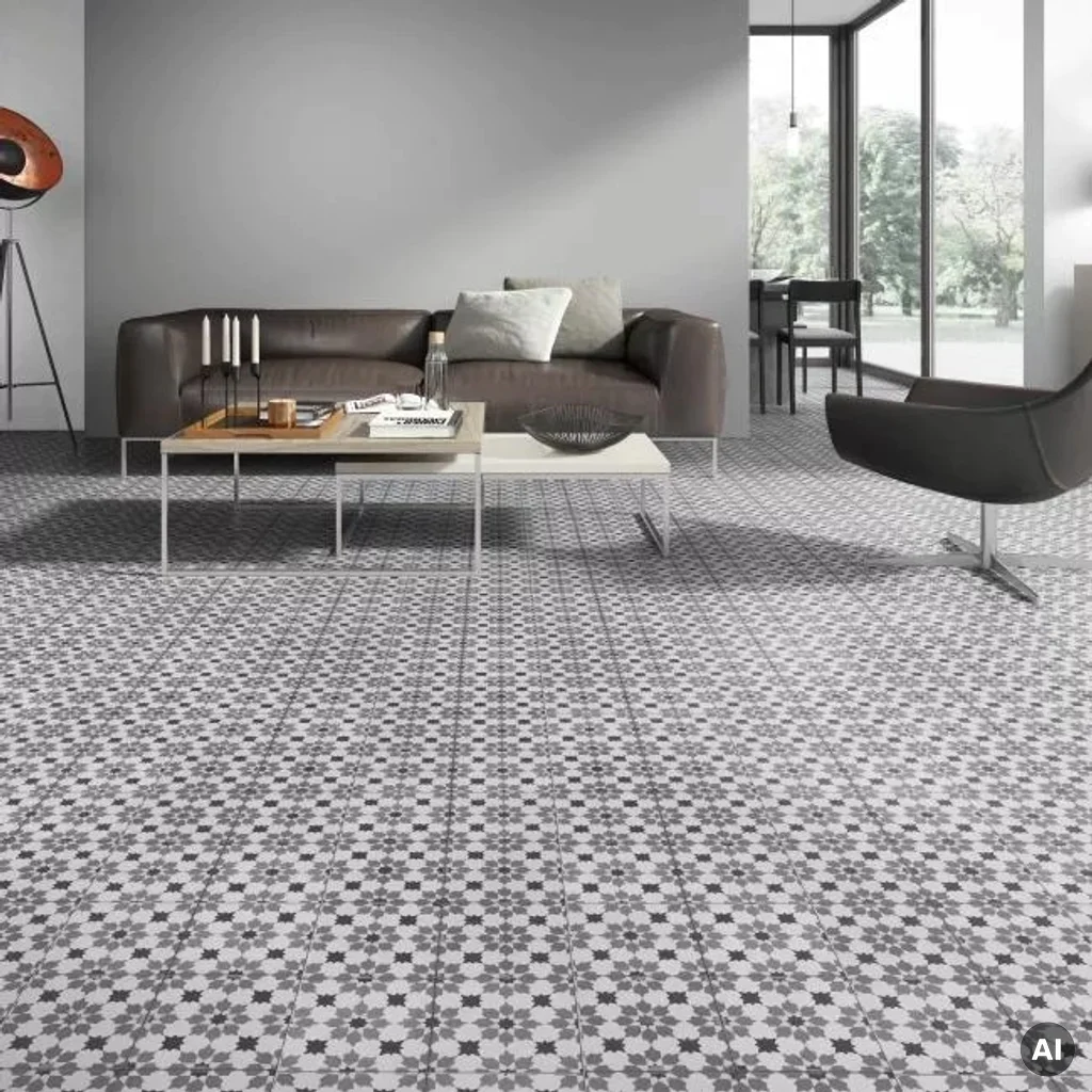 Panele Winylowe LVT Flowstone Jugendstil 44532 4.5 mm Klasa 33 TAK, Podłoga winylowa, Ceramin (SPC), Classen