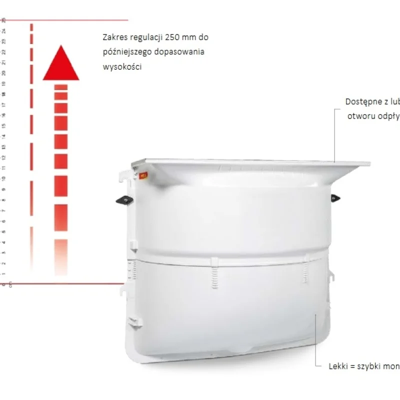 Doświetlacz piwniczny MEAMAX 100x60-85x40 z rusztem kratowy