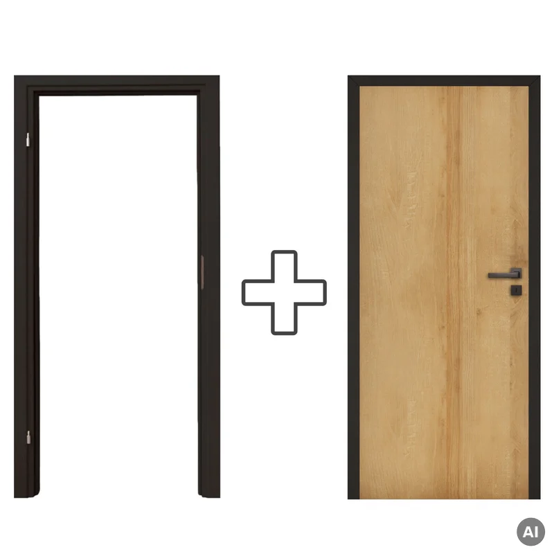 Komplet Drzwi + Ościeżnica regulowana Invado Loft lewe 80