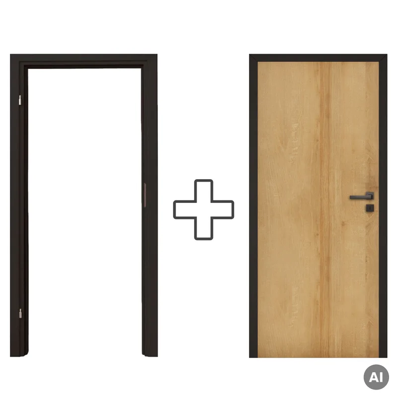 Komplet Drzwi + Ościeżnica regulowana Invado Loft lewe 80