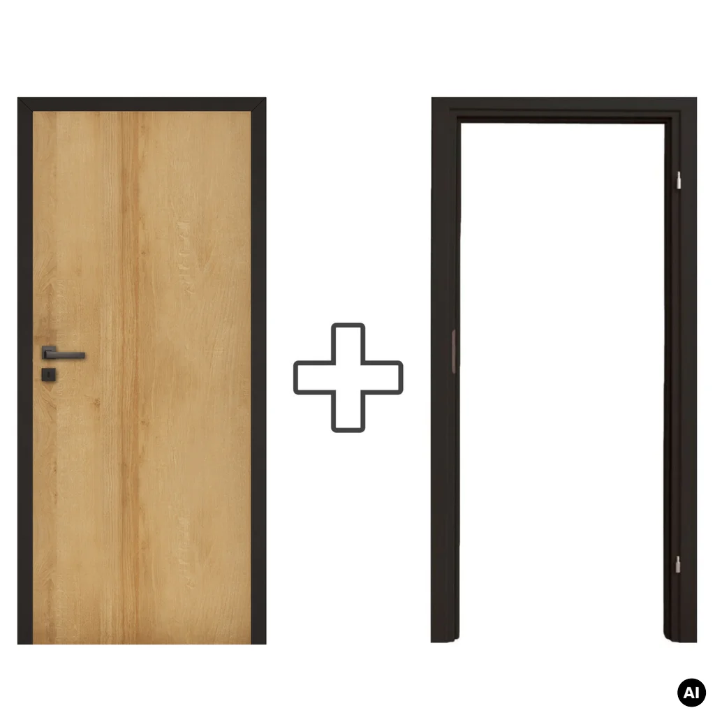 Komplet Drzwi + Ościeżnica regulowana Invado Loft prawe 80 cm bezprzylgowe , 100063796, Invado