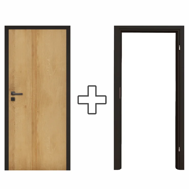 Komplet Drzwi + Ościeżnica regulowana Invado Loft prawe 80
