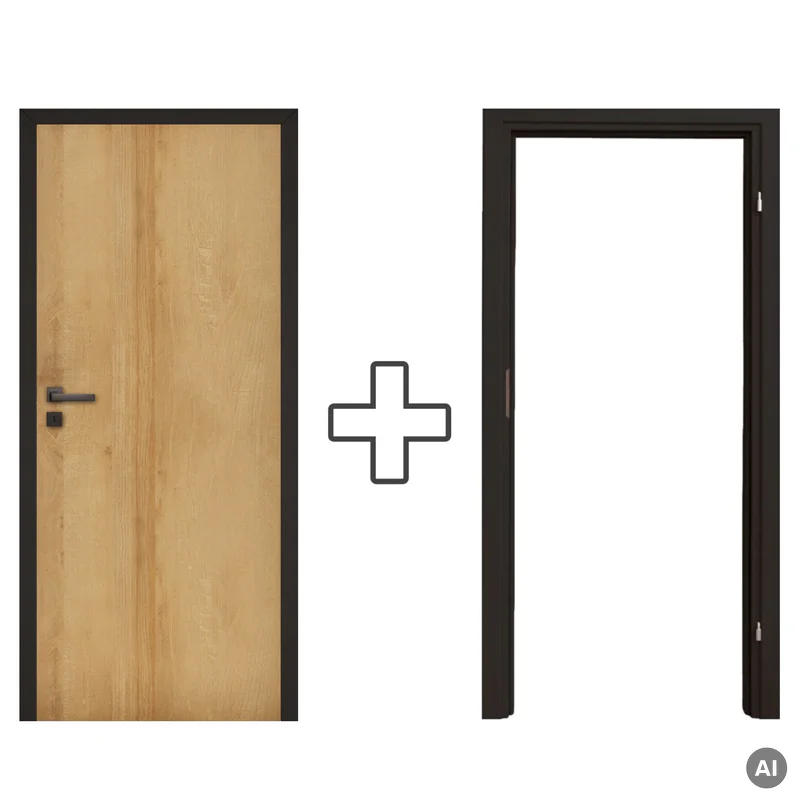 Komplet Drzwi + Ościeżnica regulowana Invado Loft prawe 80