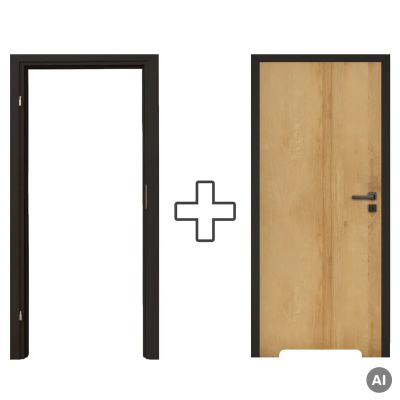 Komplet Drzwi + Ościeżnica regulowana Invado Loft lewe 80c