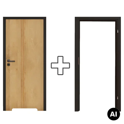 Komplet Drzwi + Ościeżnica regulowana Invado Loft prawe 80cm bezprzylgowe z podcięciem wentylacyjnym, 100063851