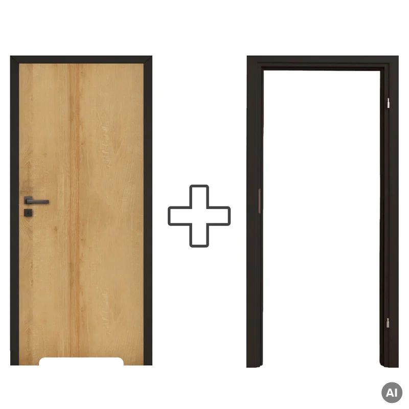Komplet Drzwi + Ościeżnica regulowana Invado Loft prawe 80