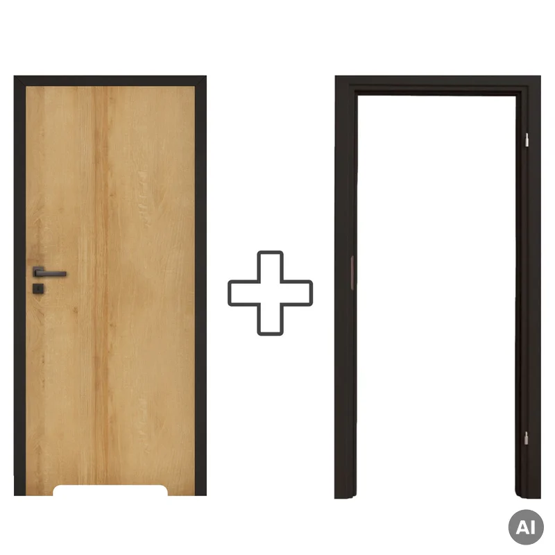 Komplet Drzwi + Ościeżnica regulowana Invado Loft prawe 80